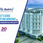 Architect specifying premium uPVC windows and doors for high-rise residential project by Simta Astrix