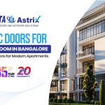 White uPVC bathroom door installed in a modern Bangalore apartment