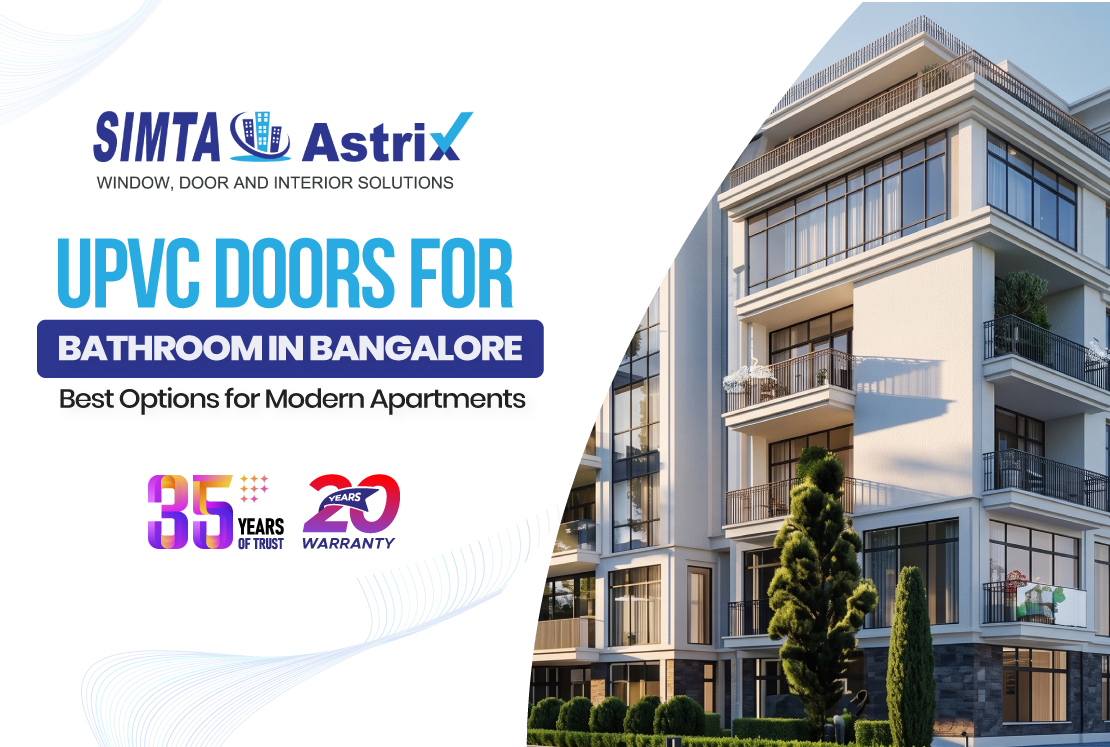 White uPVC bathroom door installed in a modern Bangalore apartment